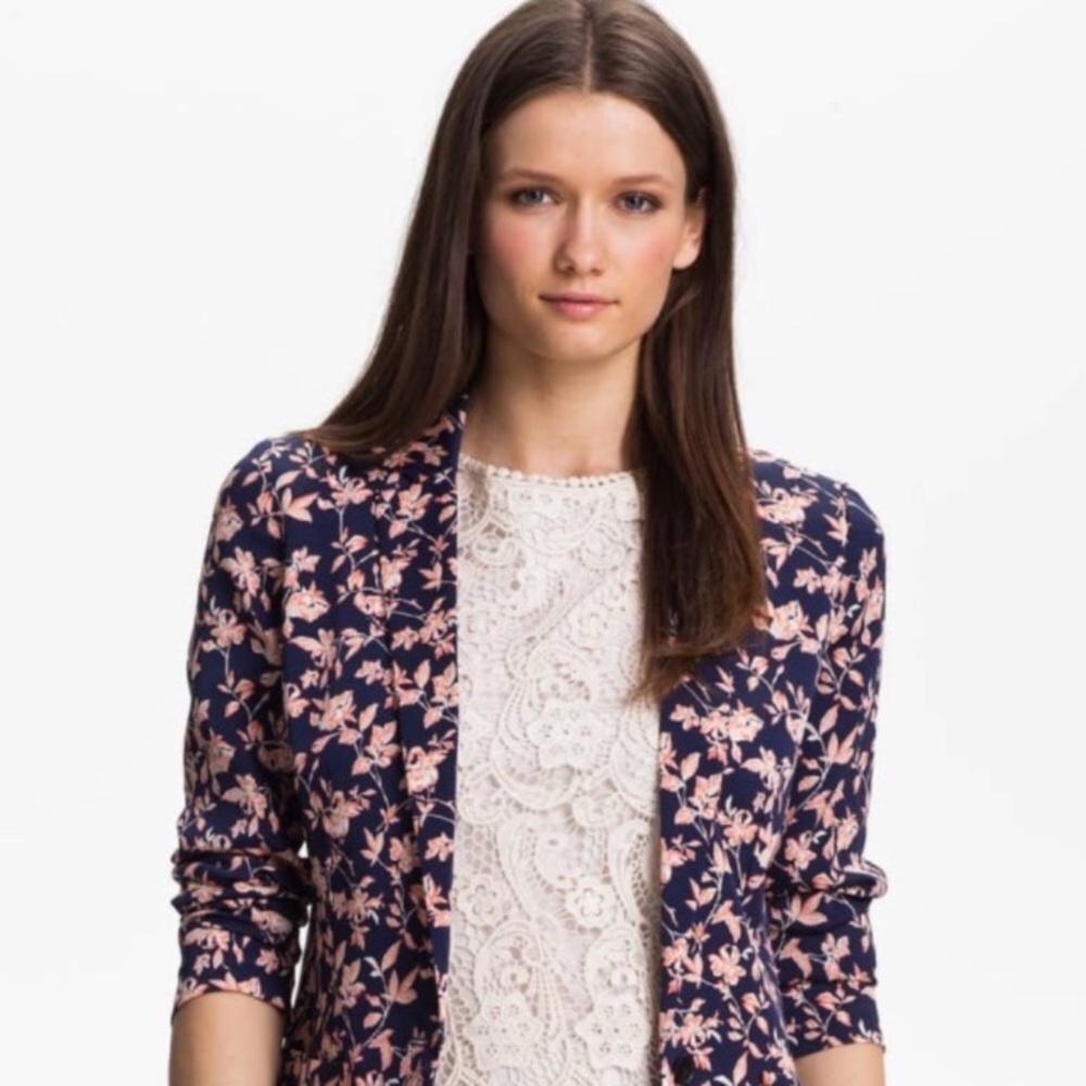 Joie Silk Blazer Jordyn C Dark Navy Size S